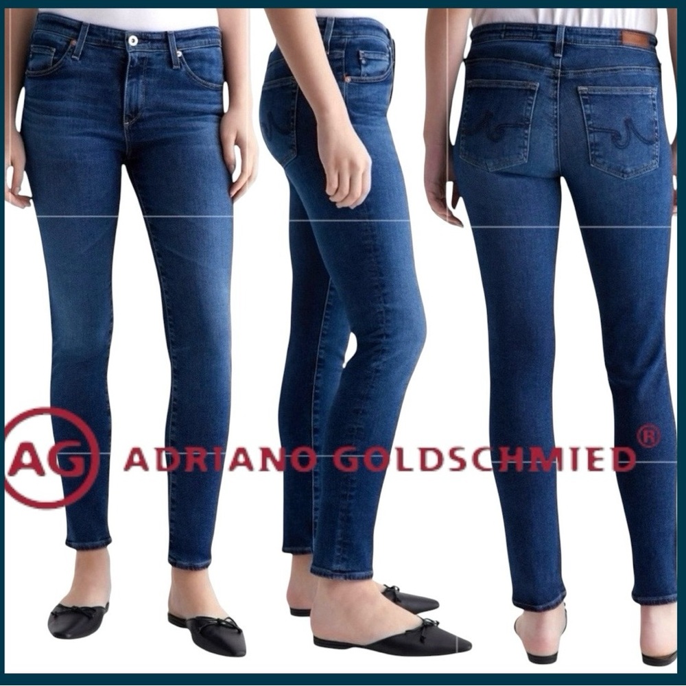 AG Prima Dark Faded Wash Ankle Cigarette Leg Jeans (29x27)